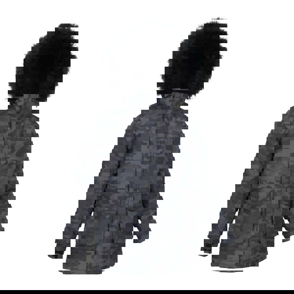 Mountain Warehouse Childrens/Kids Ranger Camouflage Water Resistant Jacket - Black