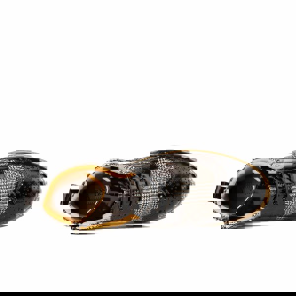 Embassy London Wanderer - Brown Check - Men's leather combat style side zipper boot in brown