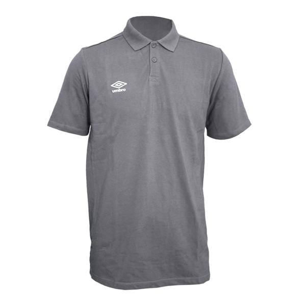 Umbro Mens Essential Polo Shirt - Carbon/White