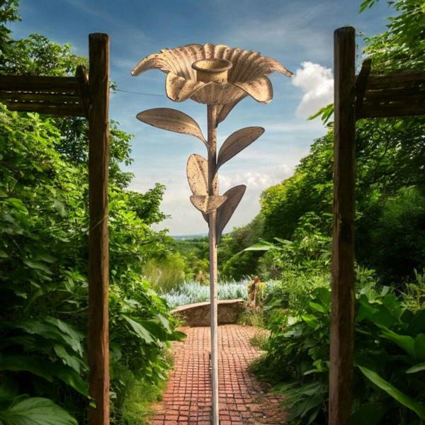 63CM GARDEN STAKE CANDLE HOLDER