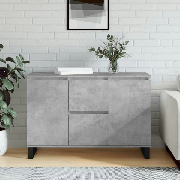 Berkfield Sideboard Concrete Grey 104x35x70 cm Engineered Wood