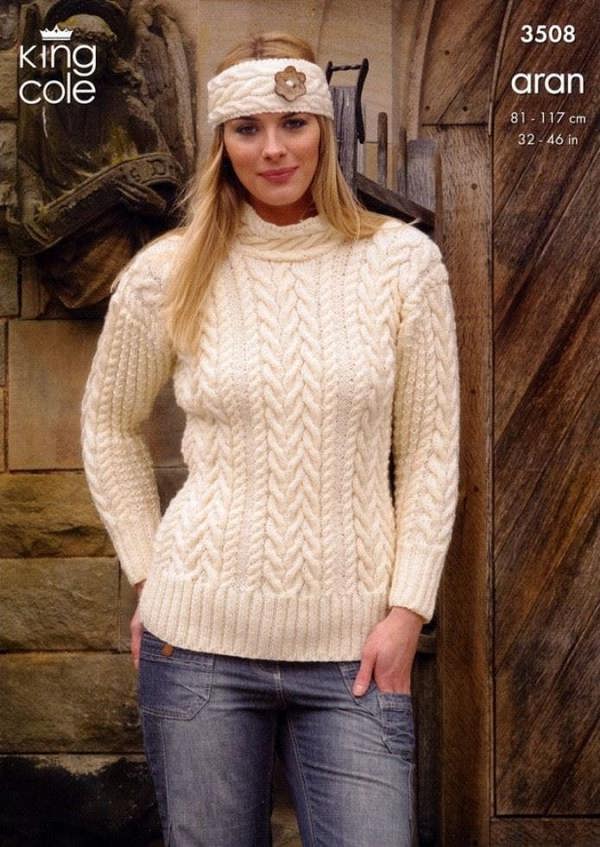 King Cole Fashion Knitting Pattern 3508, Headwear, Cardigans, Sweaters for Women, 32 - 46 Inches - Advanced