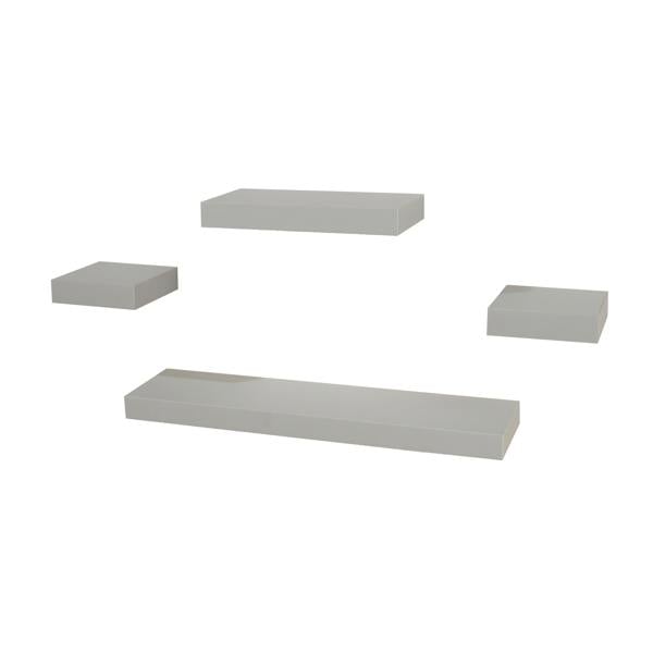 Core Products Set of 4 Hudson Black Wall Shelf Pack