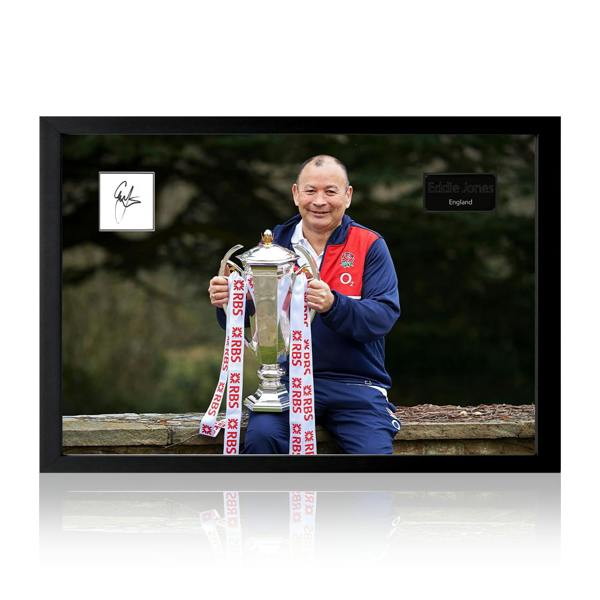 Eddie Jones Signed Rugby Cut Iconic Frame