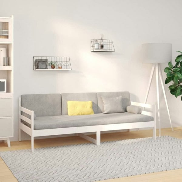 Berkfield Day Bed White 90x190 cm Solid Wood Pine