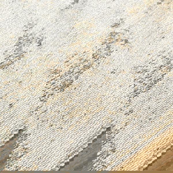 Livabliss Galey Alix Myrtle Avenue-Abstract Cream Brown Green Blue Modern Marble Fringe Rug