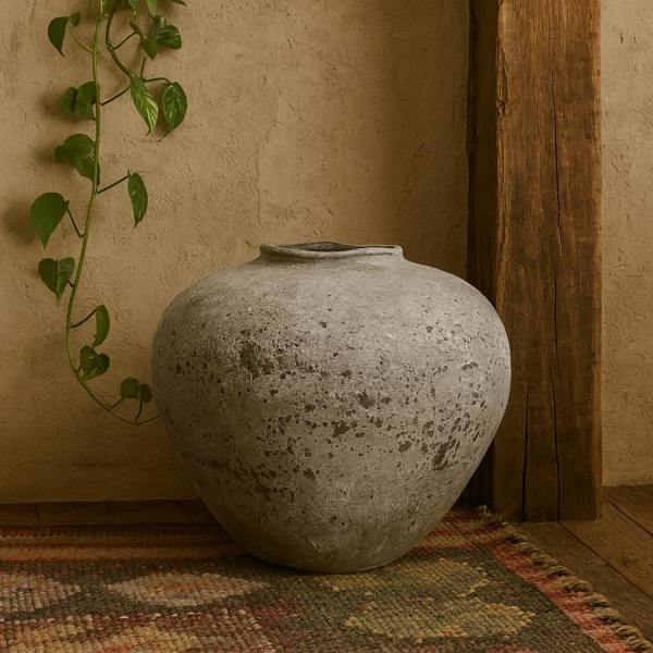Wyld Haus Sunvale Large Weathered Stoneware Ceramic Vase