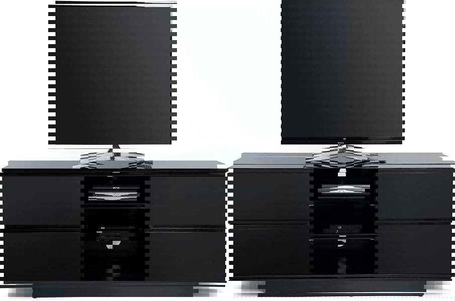 Centurion Supports AVITUS High Gloss Black with 4-Black Drawers for 32"-65" LED/OLED/LCD TV Cabinet - FULLY ASSEMBLED