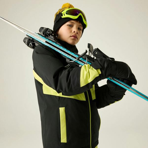 Dare 2B Childrens/Kids Rip It Ski Jacket - Black/Wild Lime - 
