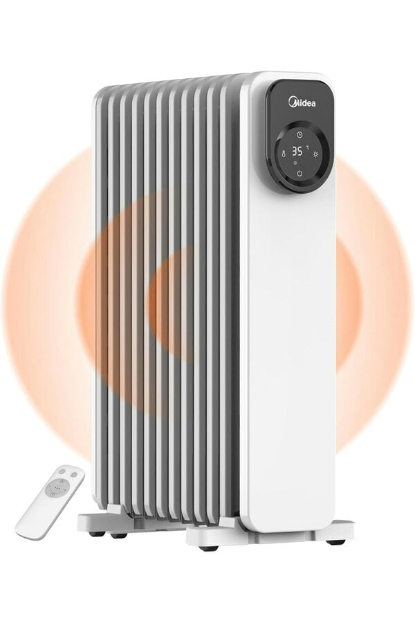Living and Home Livingandhome 11-Fin Electric Heater Oil-Filled Radiator Heating with Remote Control & LED Touch Screen