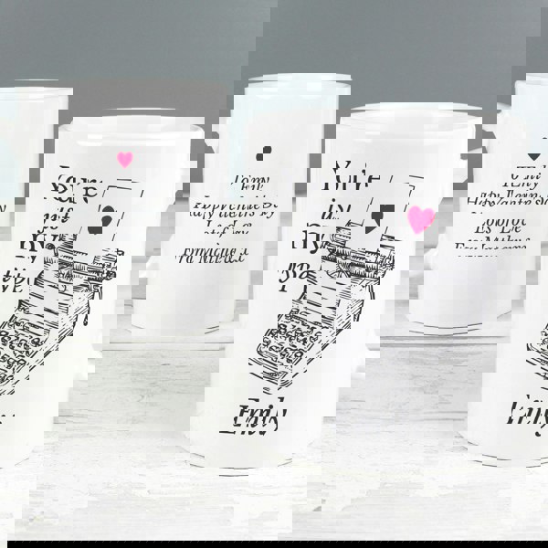 Personalised Memento Company Personalised Just My Type Valentines Mug