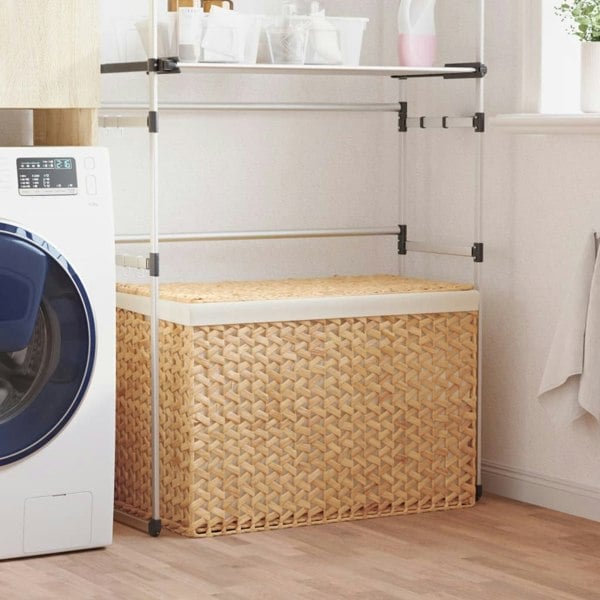 Berkfield Laundry Basket with 3 Sections 75x42.5x52 cm Water Hyacinth