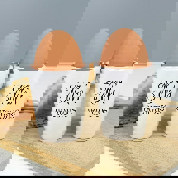 Personalised Memento Company Personalised Mr & Mrs Egg Cups