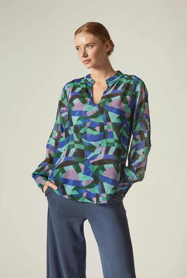 James Lakeland Abstract Print Blouse