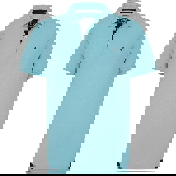 Lazy Jacks Mens Embroidered Polo Shirt - Spearmint Blue / Spearmint Blue