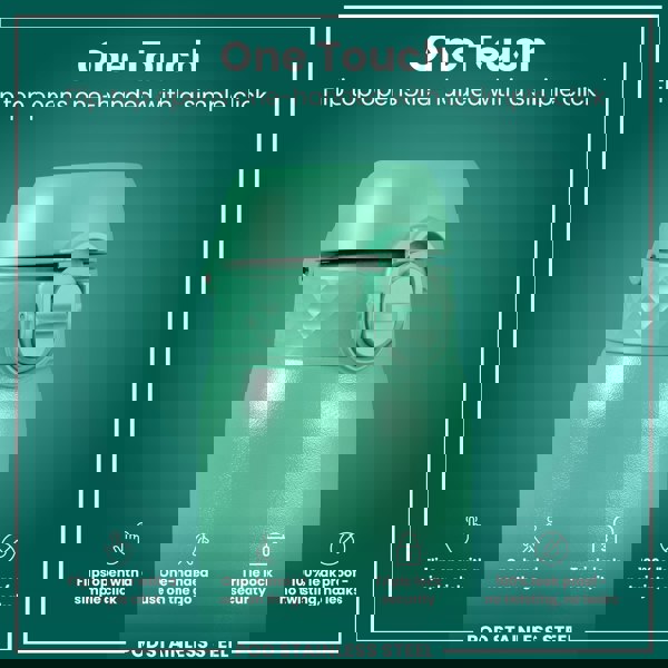 ION8 Leak Proof Kids Water Bottle, Stainless Steel, Teal, 400ml (13oz)