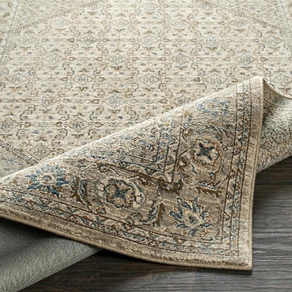 Livabliss Arda-Vintage Grey Taupe Brown Traditional Boho Fringe Rug