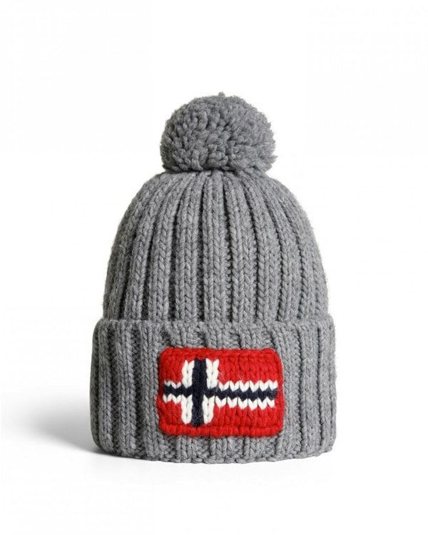 Napapijri Semiury 5 Bobble Hat - Medium Grey Melange 160