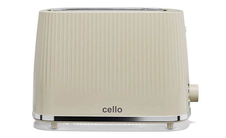 Cello Textured Cream 2 slice Toaster