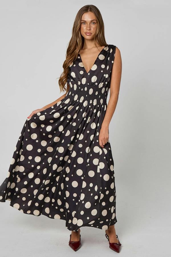Urban Bliss Spot Elasticated Waist Maxi Dress