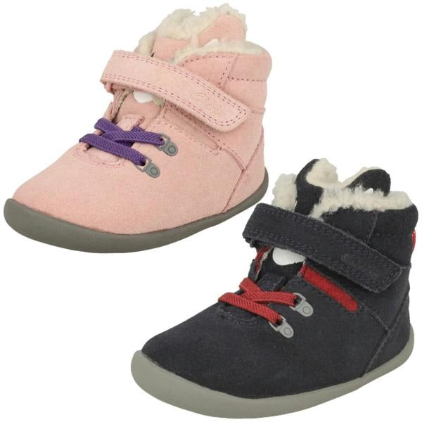 Clarks Childrens Clarks Fox Detailed Ankle Boots Roamer Snug T