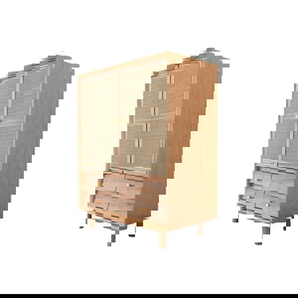 Bernadette Wardrobe, Hallway Storage, Natural Rattan & Oak-Weilai Concept-3-Weilai Concept