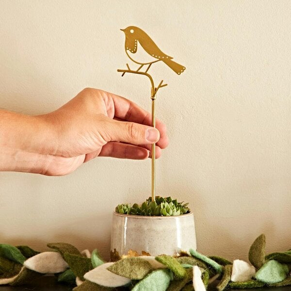 Paper High Set of 3 Recycled Metal Christmas Plant Silhouette Stakes