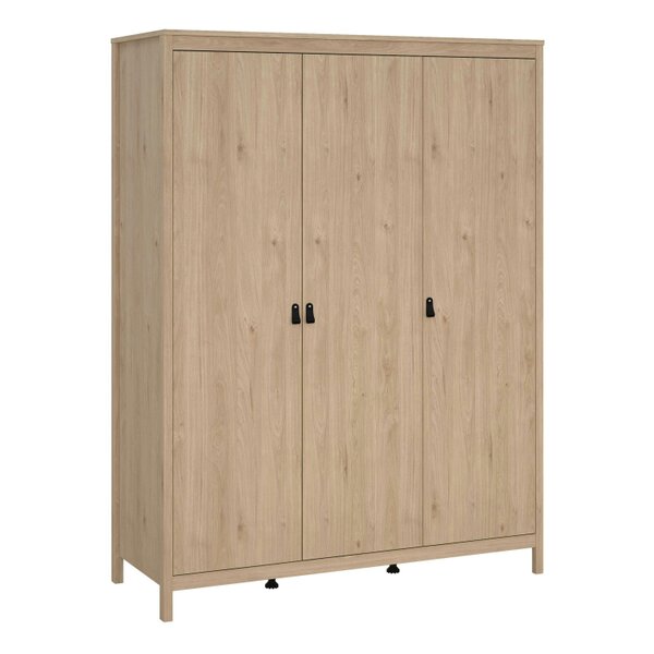 Wyld Haus Wildberry Natural Oak Wood Wardrobe 3 Doors