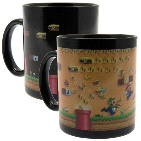 Super Mario Official Heat Changing Mug - Black/Yellow