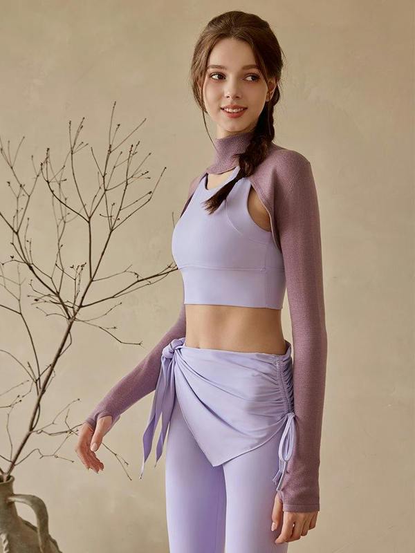 Anniou UPF50+ Knitted Yoga Bolero Pullover