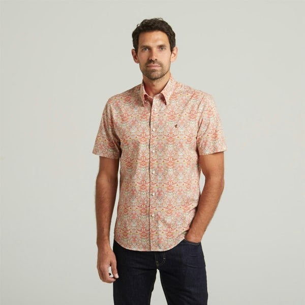 Gabicci G54W11 Mens Short Sleeve Printed  Shirt Gabicci Classic - PEACH