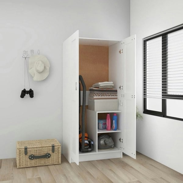 Berkfield Wardrobe White 82.5x51.5x180 cm Engineered Wood