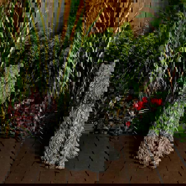 Large Terrier Dog Stone Cast Ornament 