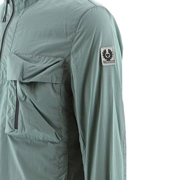 Belstaff Ramp Quarter Zip Windbreaker Jacket - Steel Green