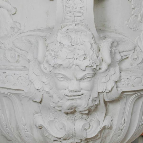 Giant Greek design Stone cast Vase with Column 