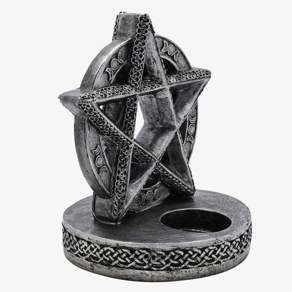 T. H. Baker Mystic Legends Pentacle Candle Holder Gift 69687