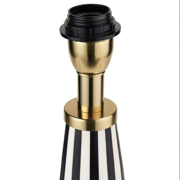 Beetlejuice Black and White Striped Conical Lamp - Fitting
