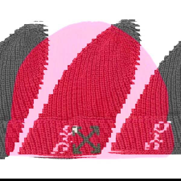 Off White Childrens/Kids Arrow Beanie - Pink/White