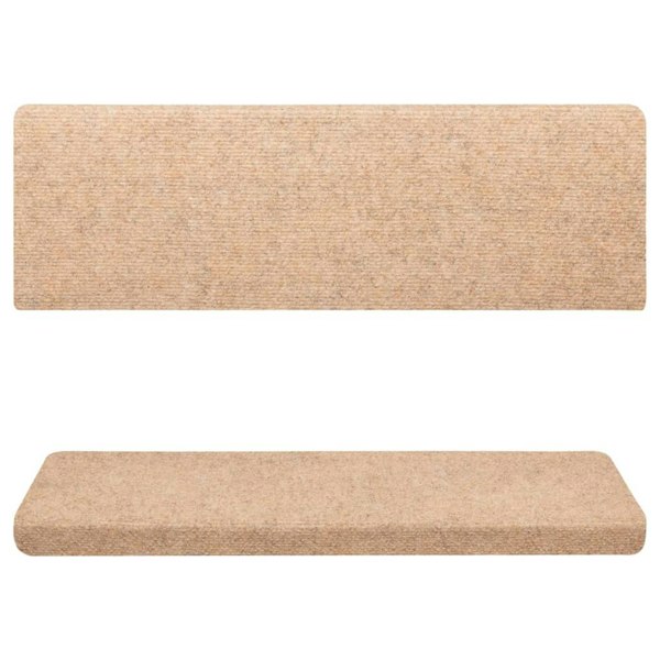 Berkfield Stair Mats 10 pcs Brown 65x21x4 cm Needle Punch