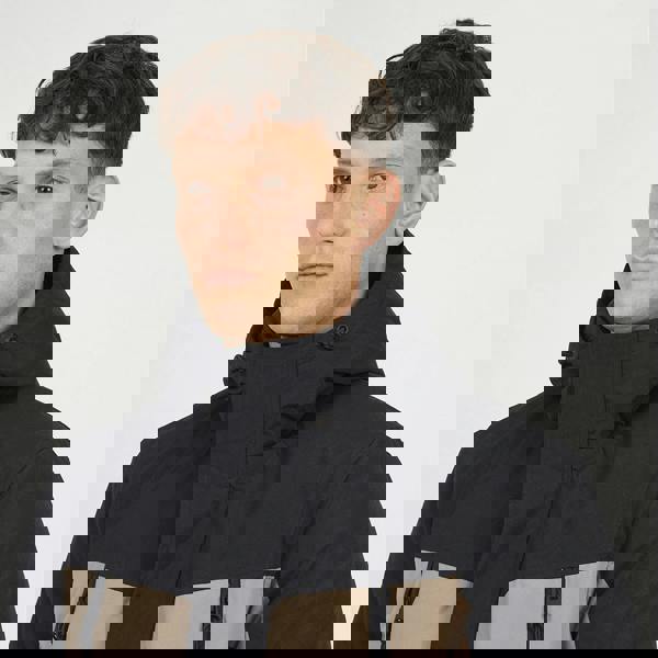 Brave Soul Stone Colour Block Hooded Jacket - Stone Image 4