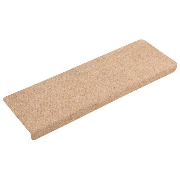 Berkfield Stair Mats 10 pcs Brown 65x21x4 cm Needle Punch