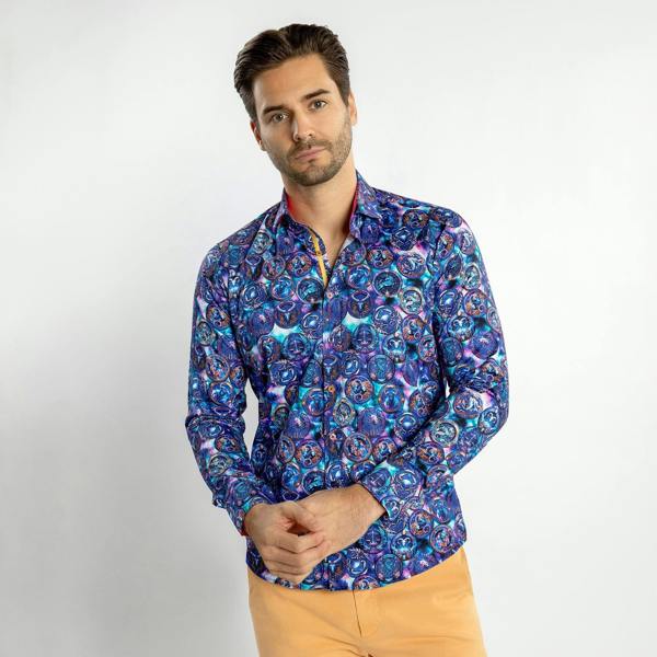 ZODIAC HOROSCOPE ICONS PRINT SHIRT - Premium Men's Patterned Shirt by Claudio Lugli | Bold Design, Tailored Fit, Best Printed Shirts