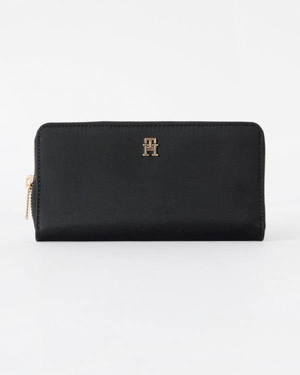 Tommy Hilfiger Popette Large Nylon Womens Zip Bag - Black