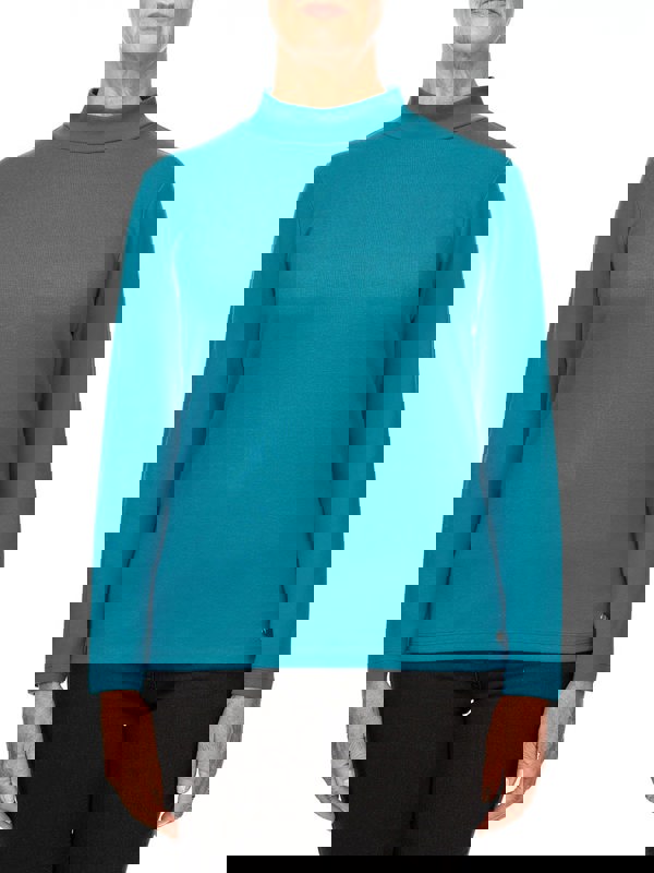 PennyPlain High Neck Top - Wedgewood