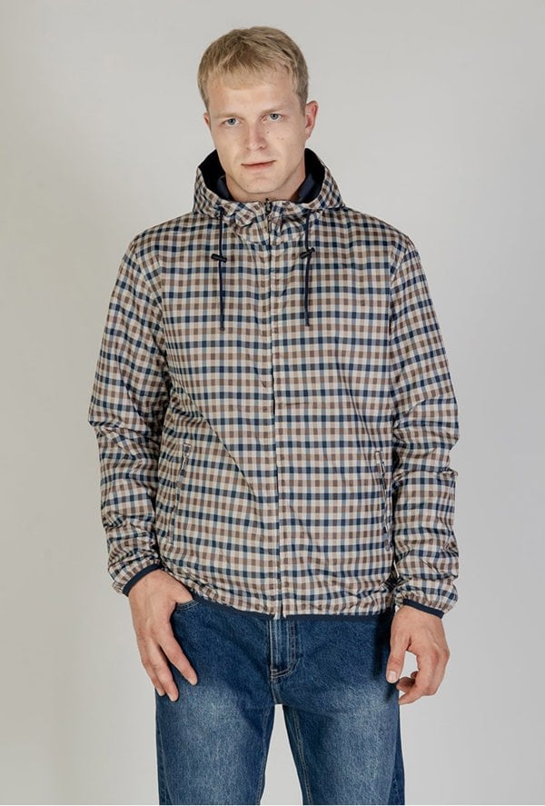 Aquascutum Men's Reversible Hooded Sailor Jacket