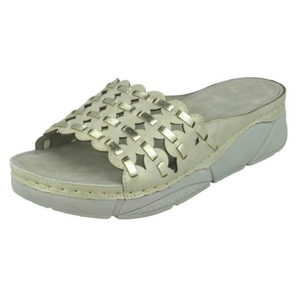 Spot On Ladies Spot On Mid Wedge Mules F10945