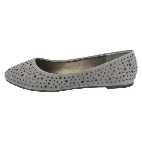Spot On Ladies Spot On Flat Diamante Ballerinas
