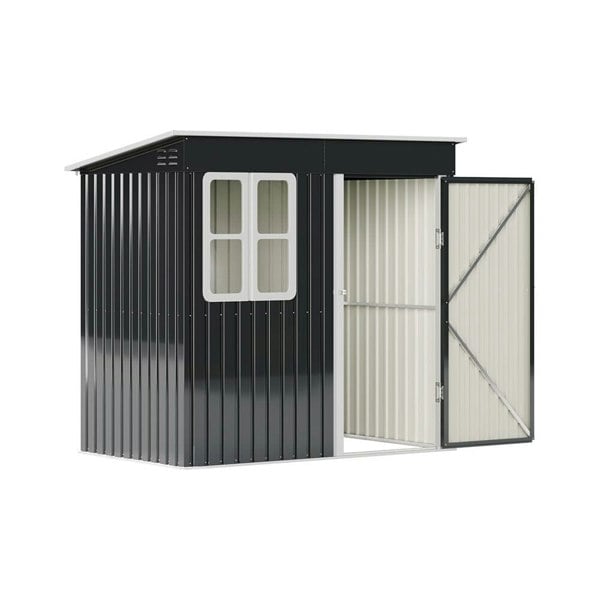 7X4FT/8.5X5.5FT Outdoor Metal Garden Storage Shed Living and Home 