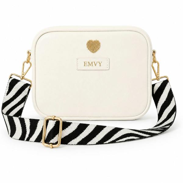 Love EMVY Signature Heart Genuine Leather Mini Crossbody Bag with 2 Adjustable Straps
