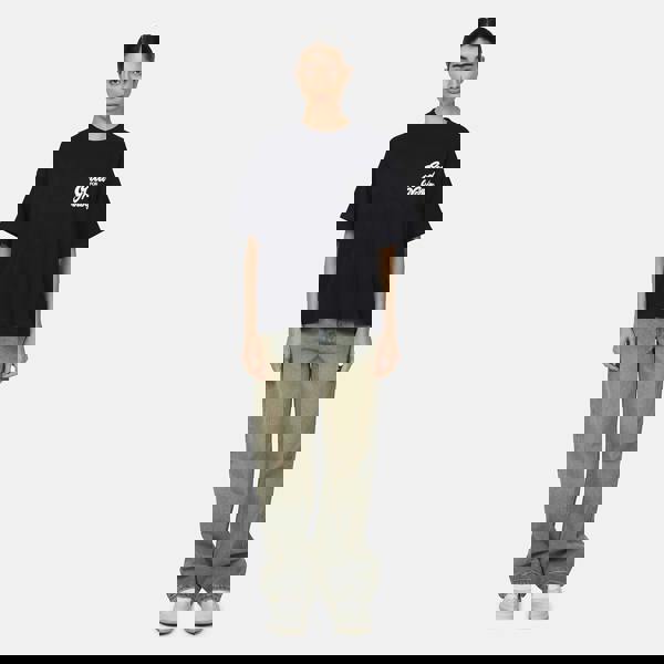 Good For Nothing Black Oversized Puff Print T-Shirt - Black Image 4